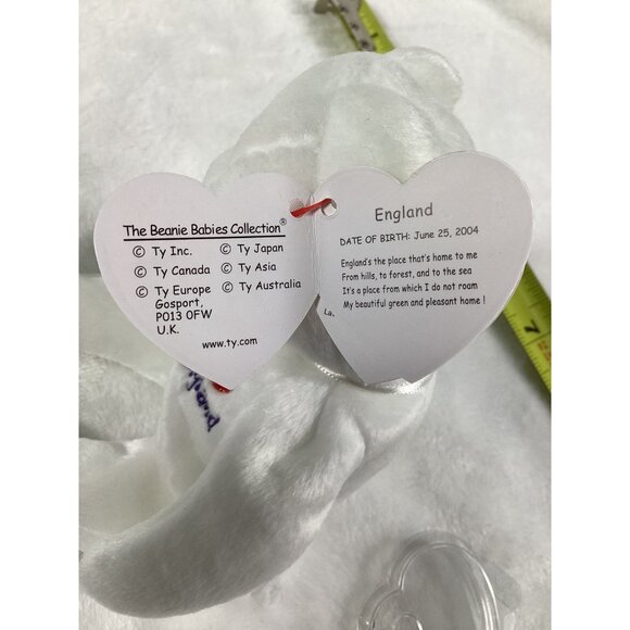 Ty Beanie Baby Collection I Love England Bear 2004 Original NWT - Picture 3 of 7